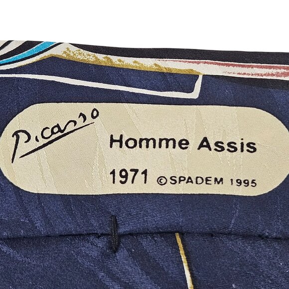 Picasso Collection Mens Necktie Silk Homme Assis 1995 Faces Italy Art Fashion - Picture 2 of 10
